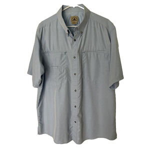 Excurzion Men’s Vented Fishing Shirt, Light Blue, Size XLT